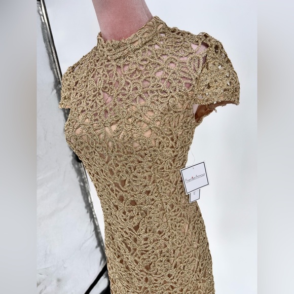 NWT Premier Amour Short Sleeve Sheath Lace Dress - Picture 6 of 14